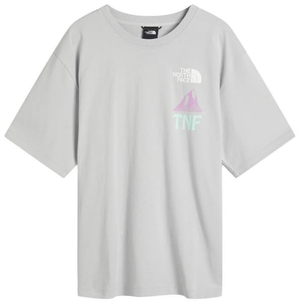 

Футболка с графическим изображением неба и земли The North Face, high rise серый