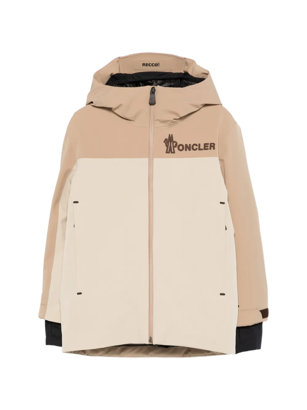 

Куртка Moriond с капюшоном и логотипом Moncler Enfant, бежевый