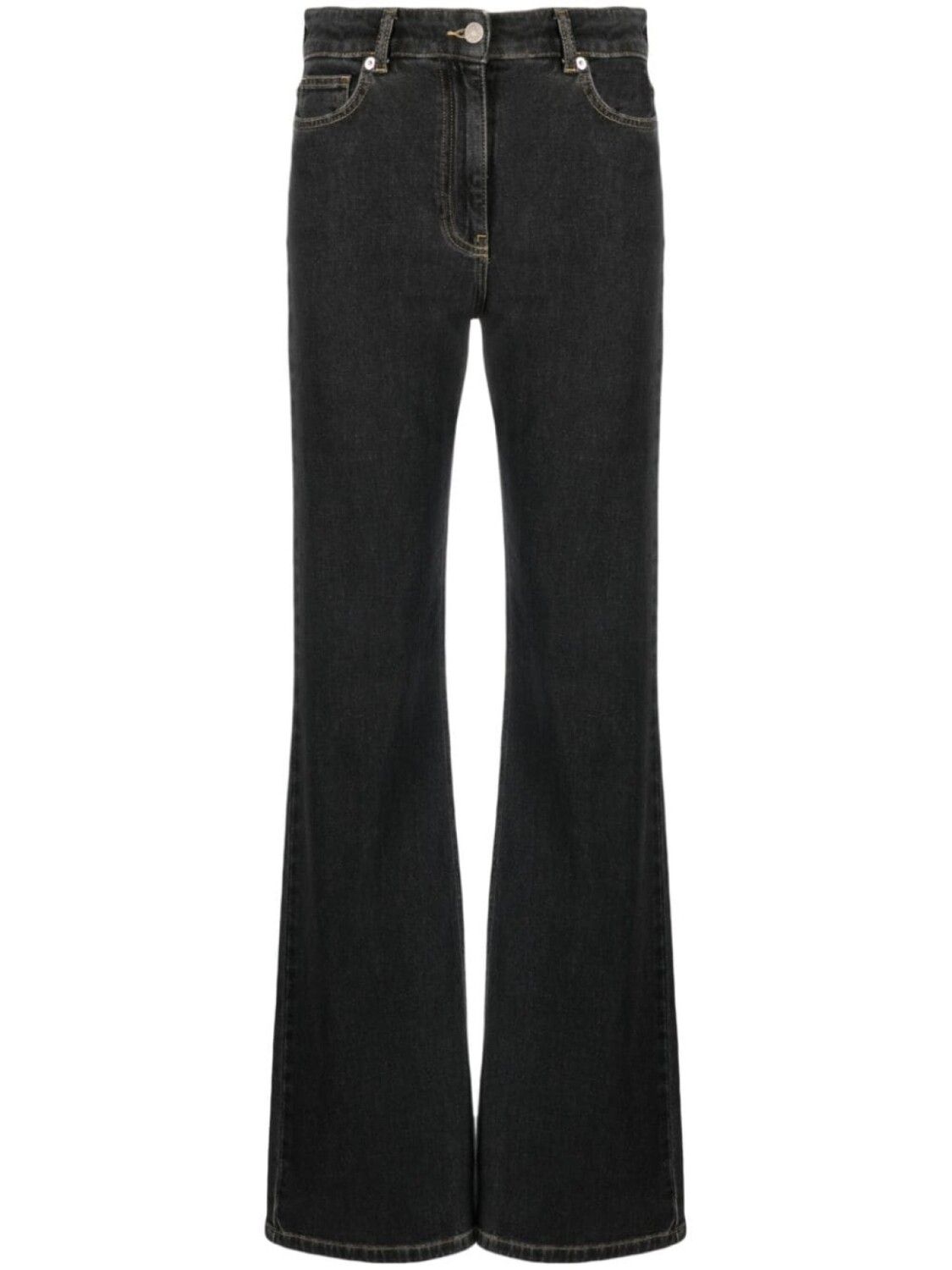 

MOSCHINO JEANS джинсы с завышенной талией и нашивкой-логотипом, черный