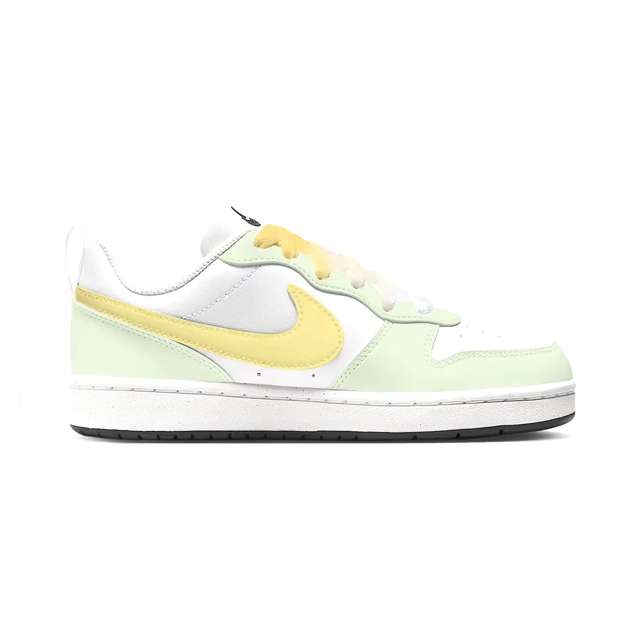 Кроссовки для скейтбординга Court Borough Mint Lime Low top Kids', зеленые, желтые, для подростков Nike, Green Yellow — фото 4