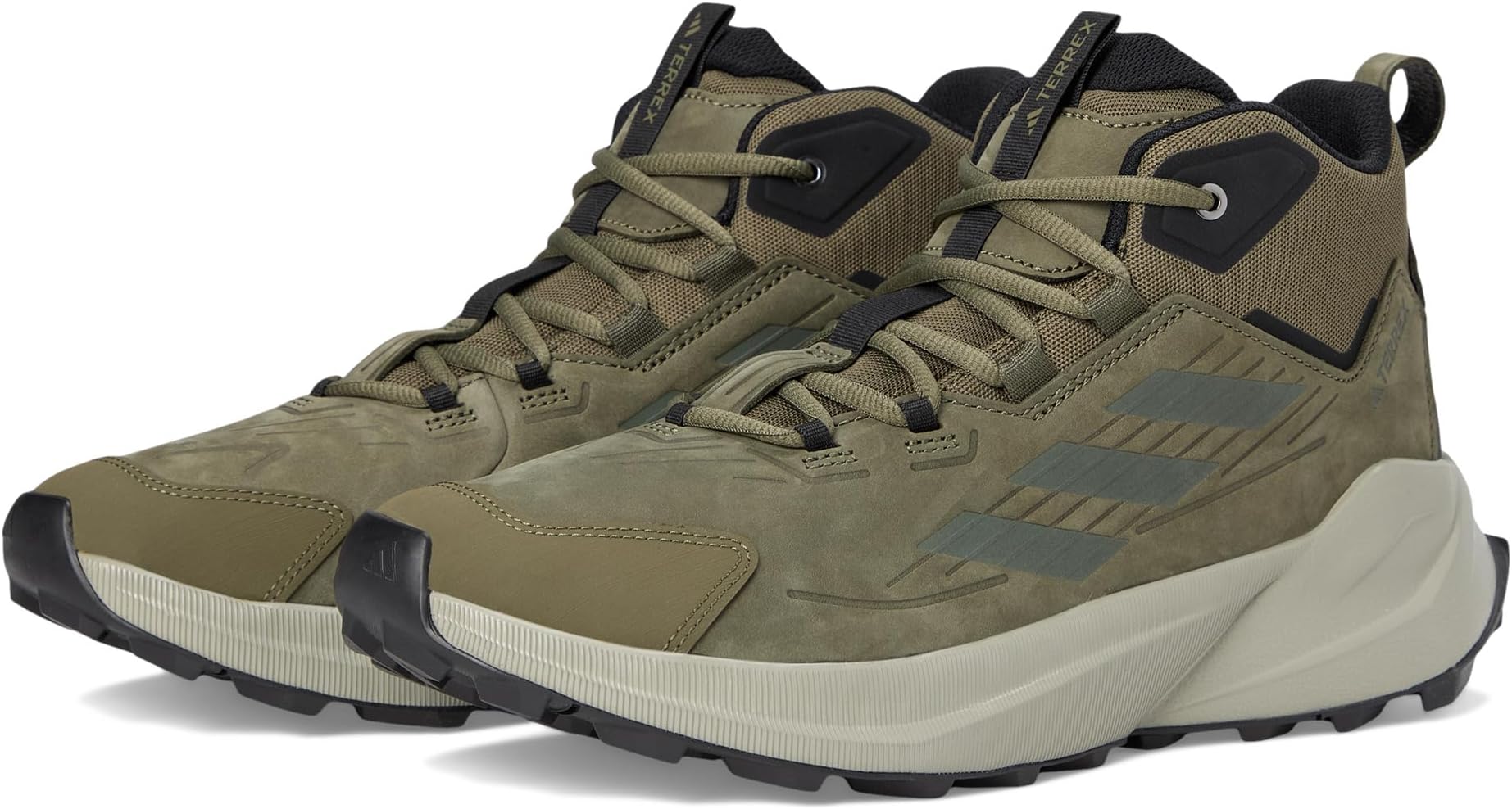 

Ботинки adidas Outdoor Terrex Trailmaker 2 Leather Hiking Shoes, цвет Olive Strata/Olive Strata/Silver Pebble