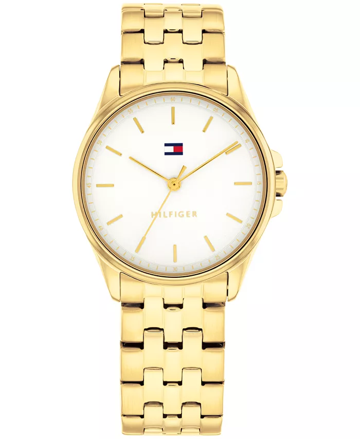 

Женские часы-браслет Quartz с позолоченным корпусом из нержавеющей стали, 30 мм Tommy Hilfiger