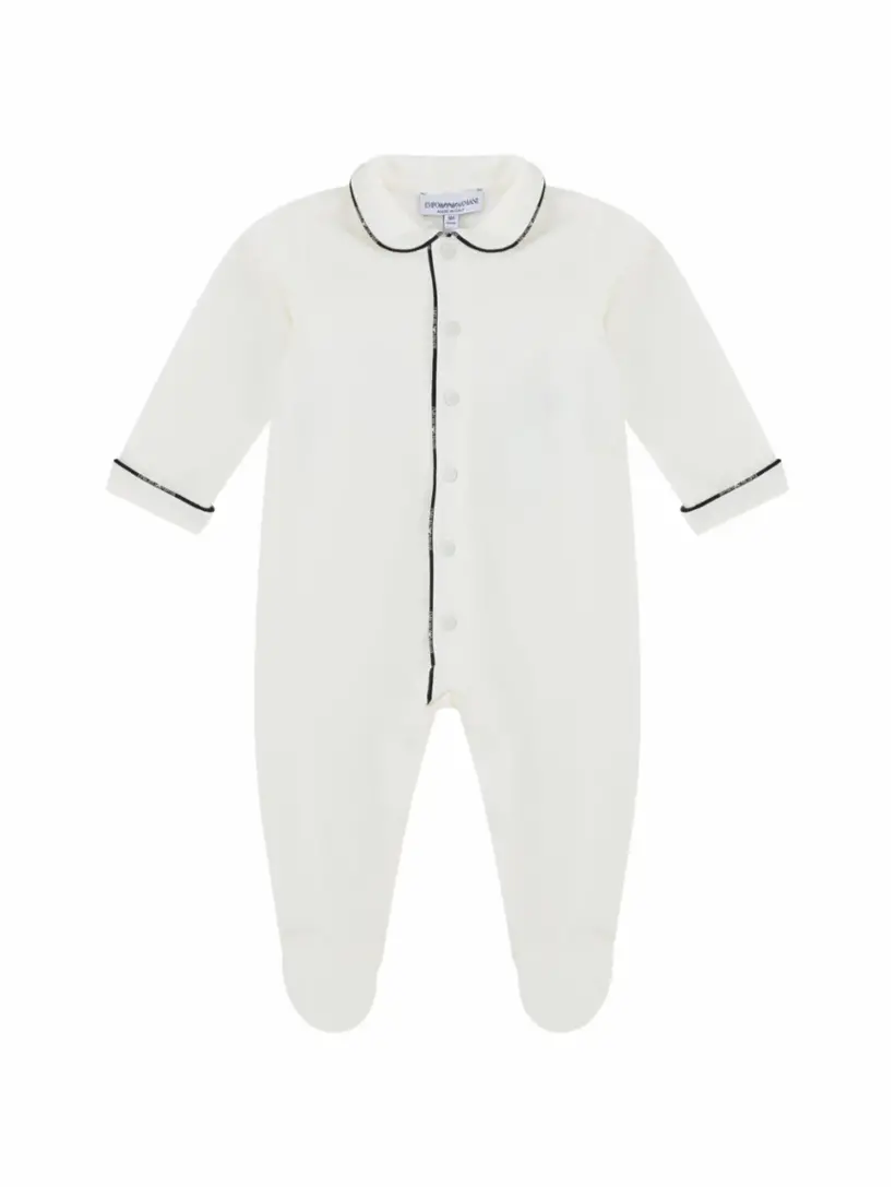 

Хлопковое боди с логотипом EMPORIO ARMANI, белый