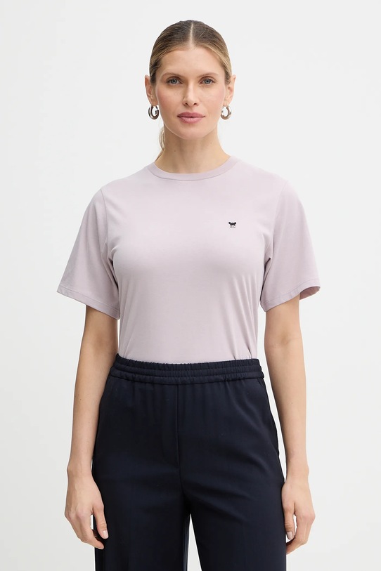 

Хлопковая футболка venaco Weekend Max Mara, фиолетовый