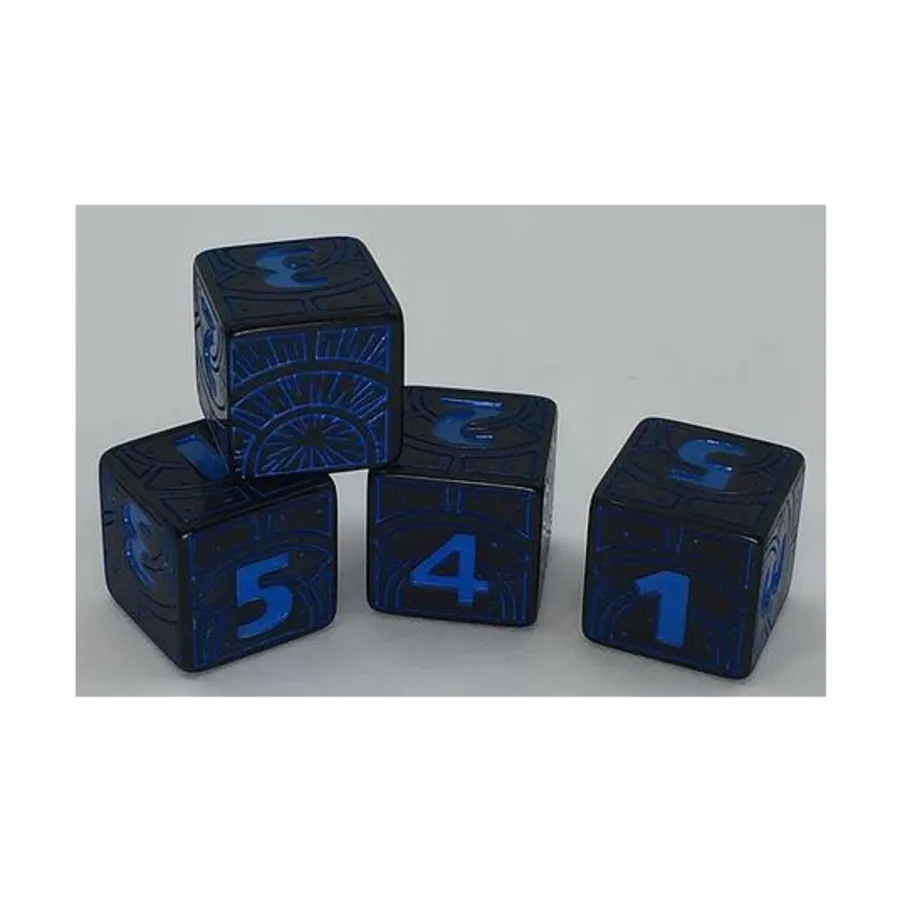 

d6 19 мм Light Speed, черный с синим, Dice (Black Oak)