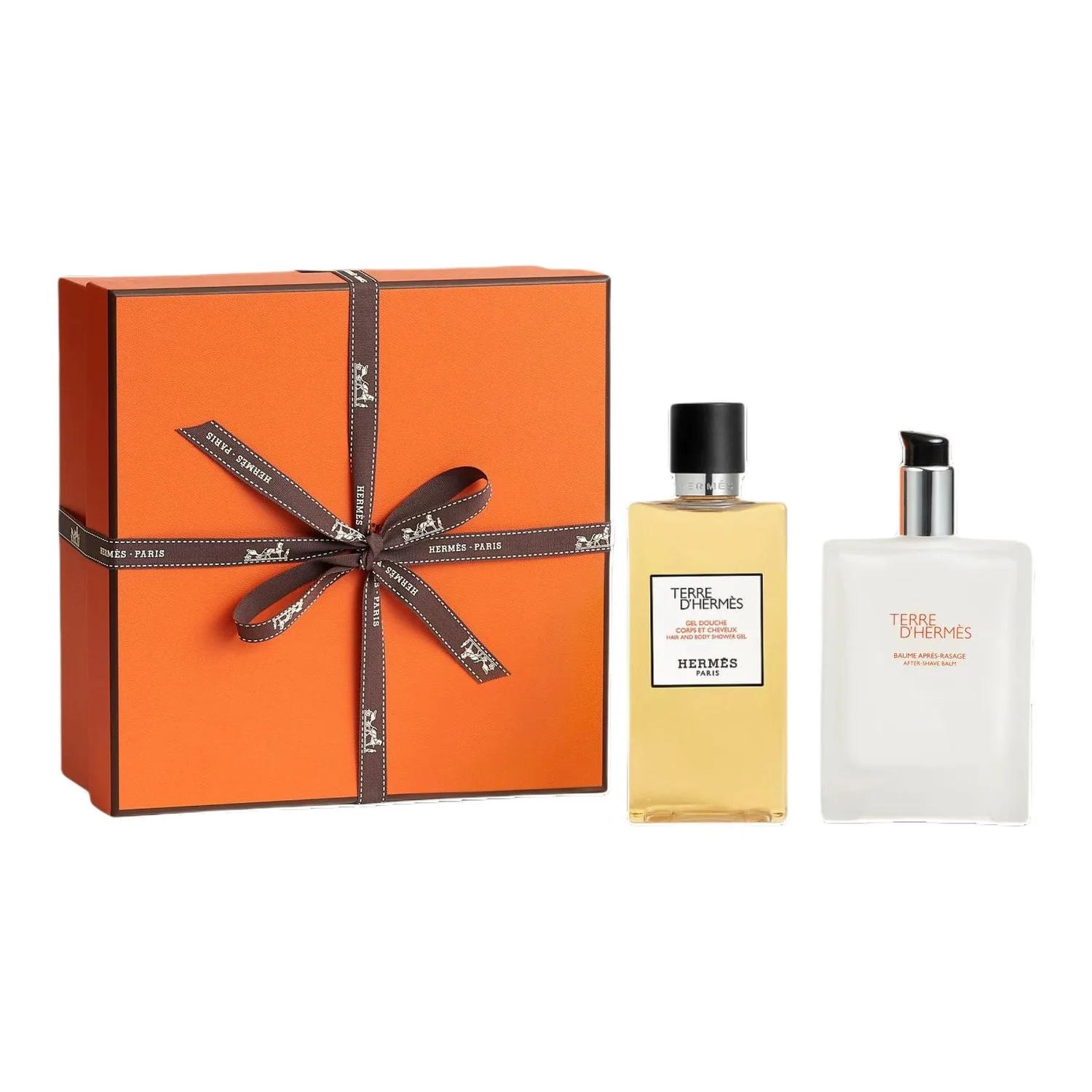 HERMES Мужской набор для душа и ухода за бородой earthy, очищение и увлажнение, 100 мл + 200 мл, Earthy Shampoo & Shower Gel 200ml+Earthy Post-Shave Cream 100ml