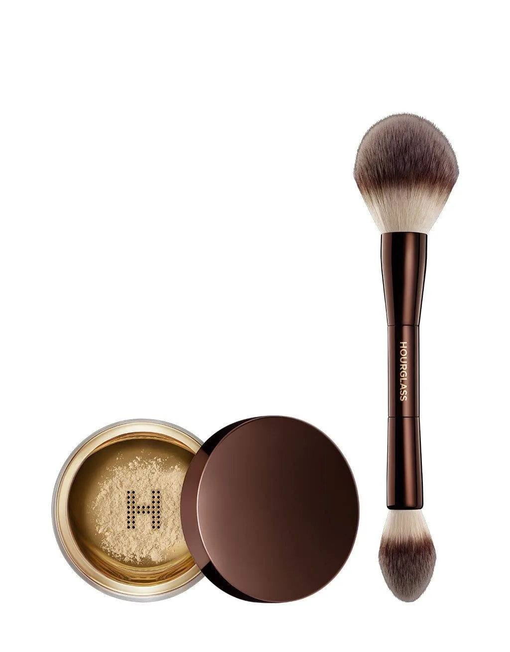 Набор пудры и кисти для фиксации макияжа Hourglass Veil Translucent Setting Powder and Brush Set- Medium
