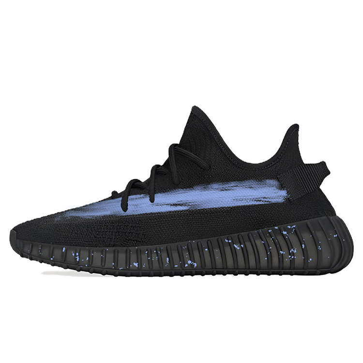 Yeezy Boost 350 V2 Противоскользящие Износостойкие Низкие Повседневные Кроссовки Unisex Черный Синий Adidas Originals