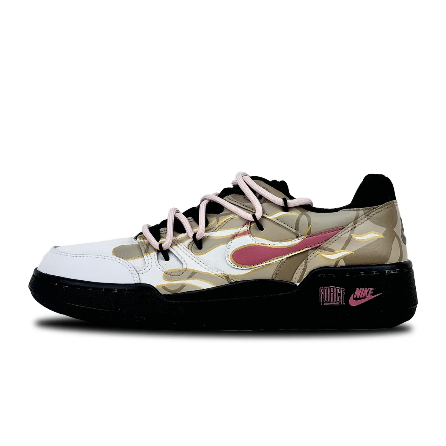 

Кроссовки Nike Full Force Skateboarding Shoes Men Low-top Brown/white, хаки