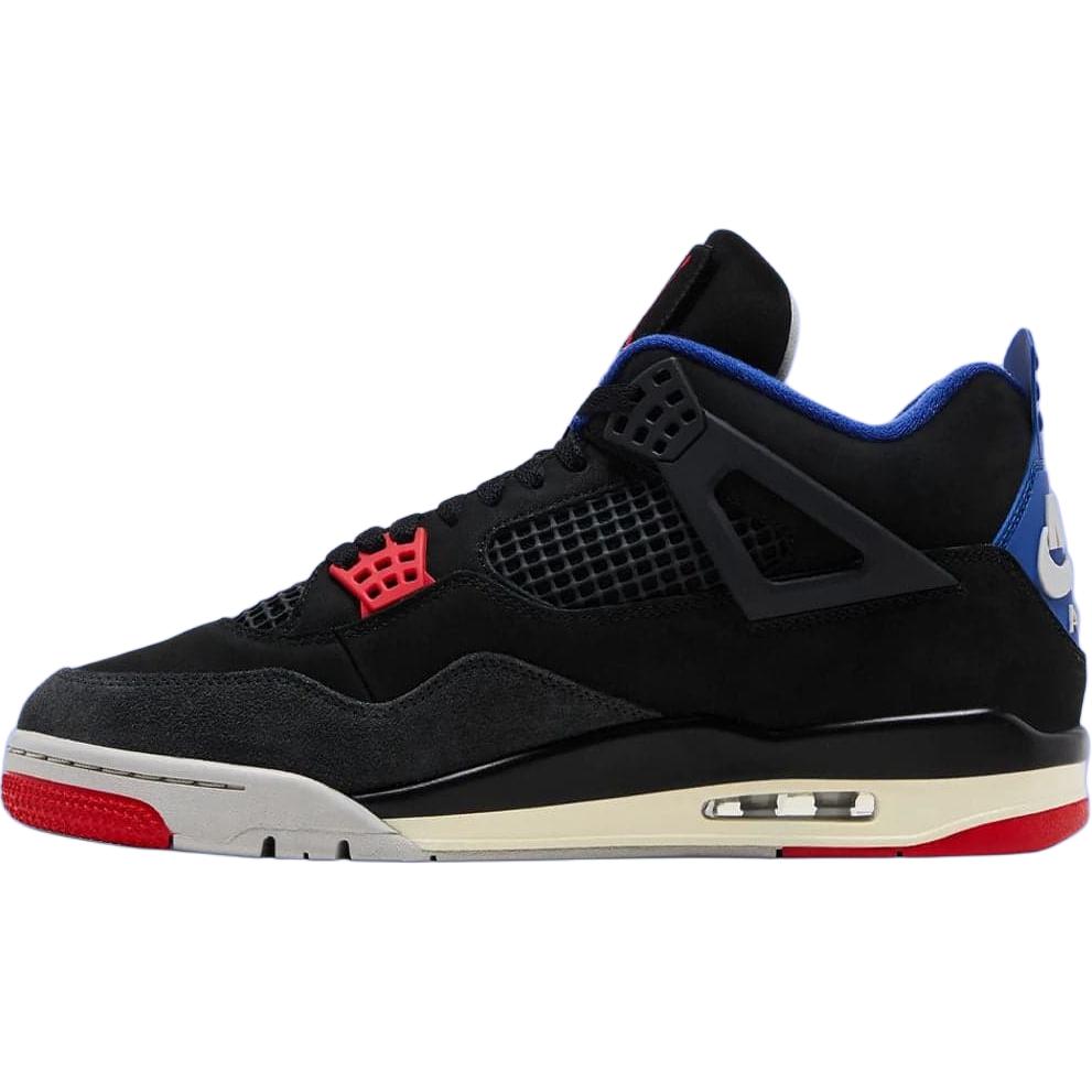 

Jordan Air 4 противоскользящие износостойкие кроссовки Mid Top для малышей Black Blue