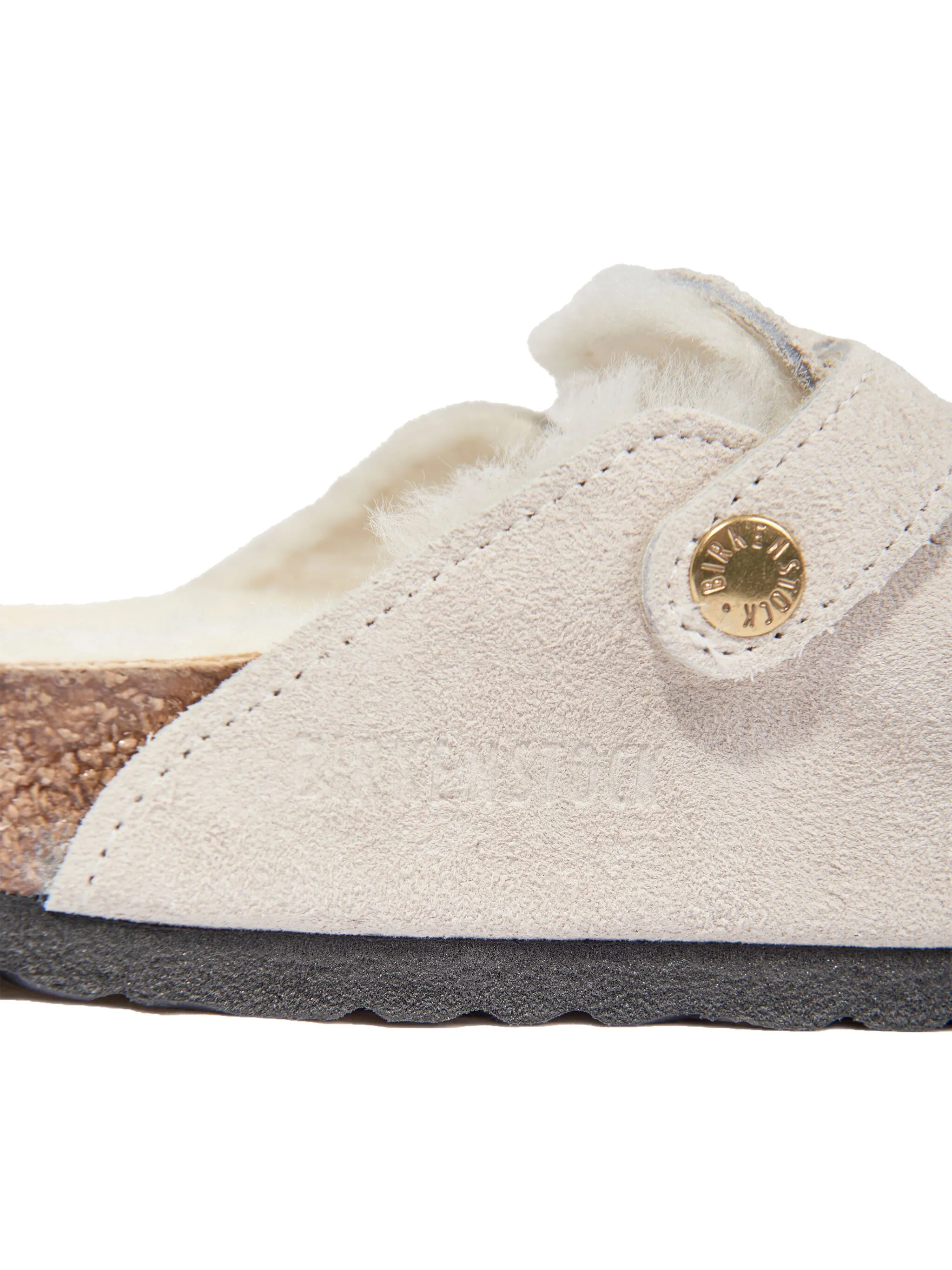 Замшевые слиперы Boston Birkenstock Kids, бежевый — фото 4