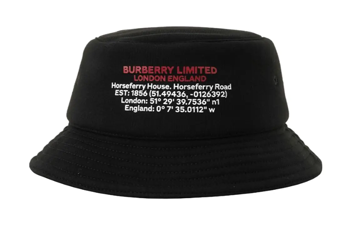 

Панама Burberry Location Print, черный