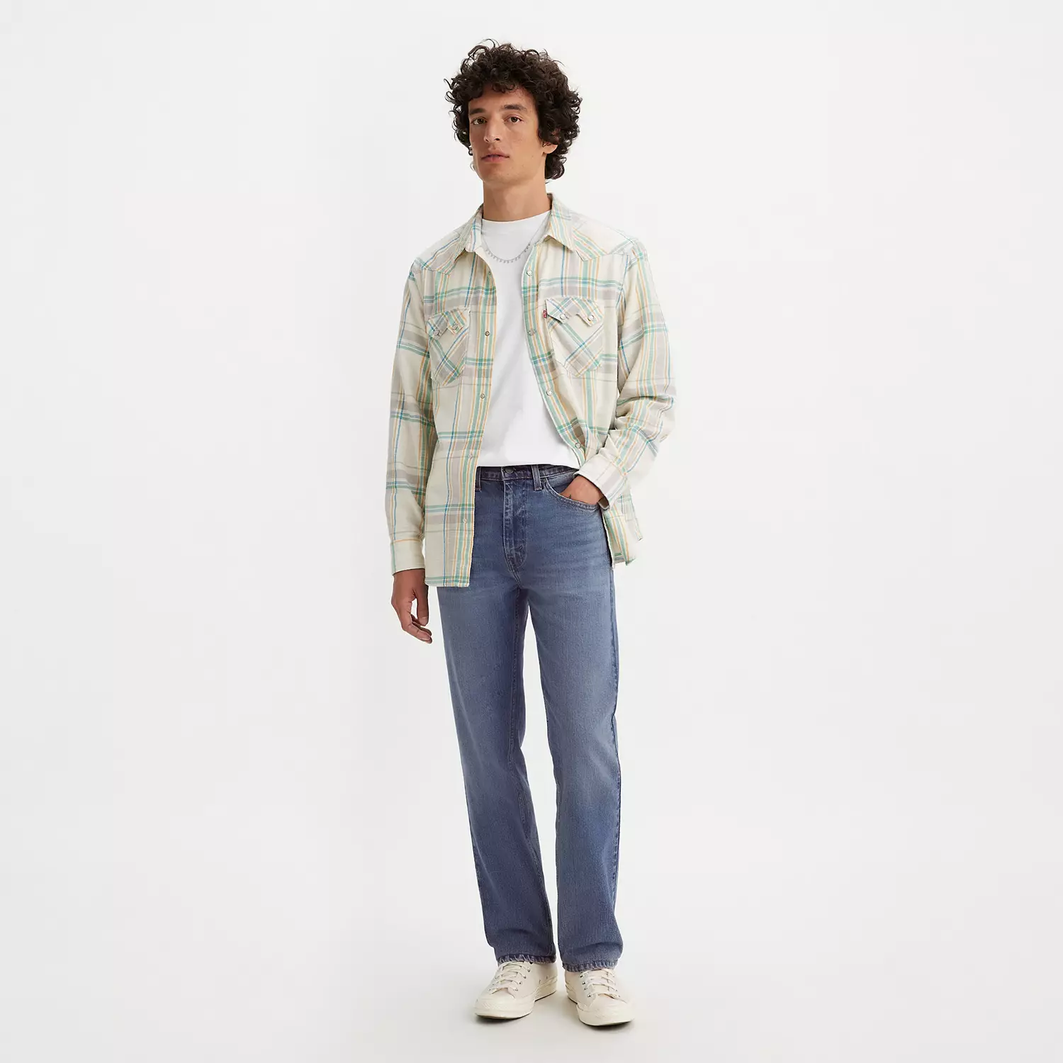 

Настоящие мягкие мужские джинсы стандартного кроя 505 Levi's, цвет A Step Ahead- Authentic Soft - Medium Wash - Stretch