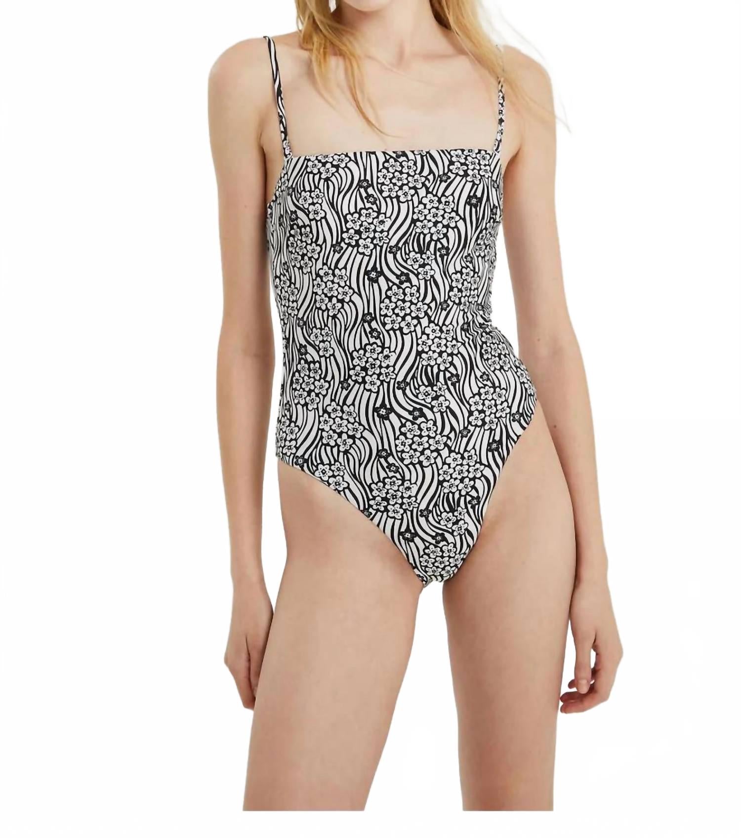 

Купальник с цветочным принтом в черном цвете Compania Fantastica