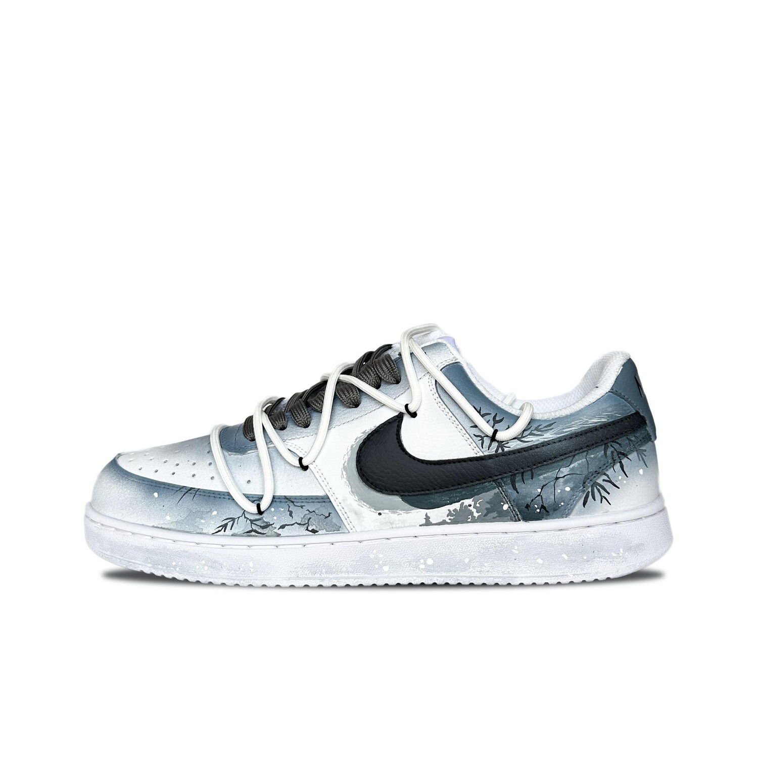 

Кроссовки Nike Court Vision 1 Skateboarding Shoes Men Low-top White/gray, черный/белый/серый