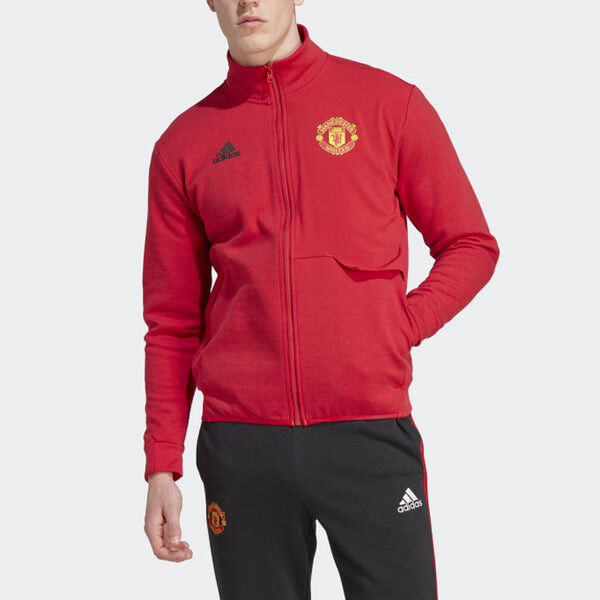 Куртка adidas Manchester United Anthem Jacket 'Real Red', красный — фото 2