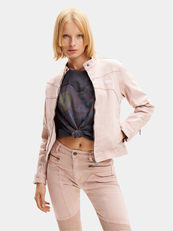 

Джинсовая куртка стандартного кроя Desigual, розовый