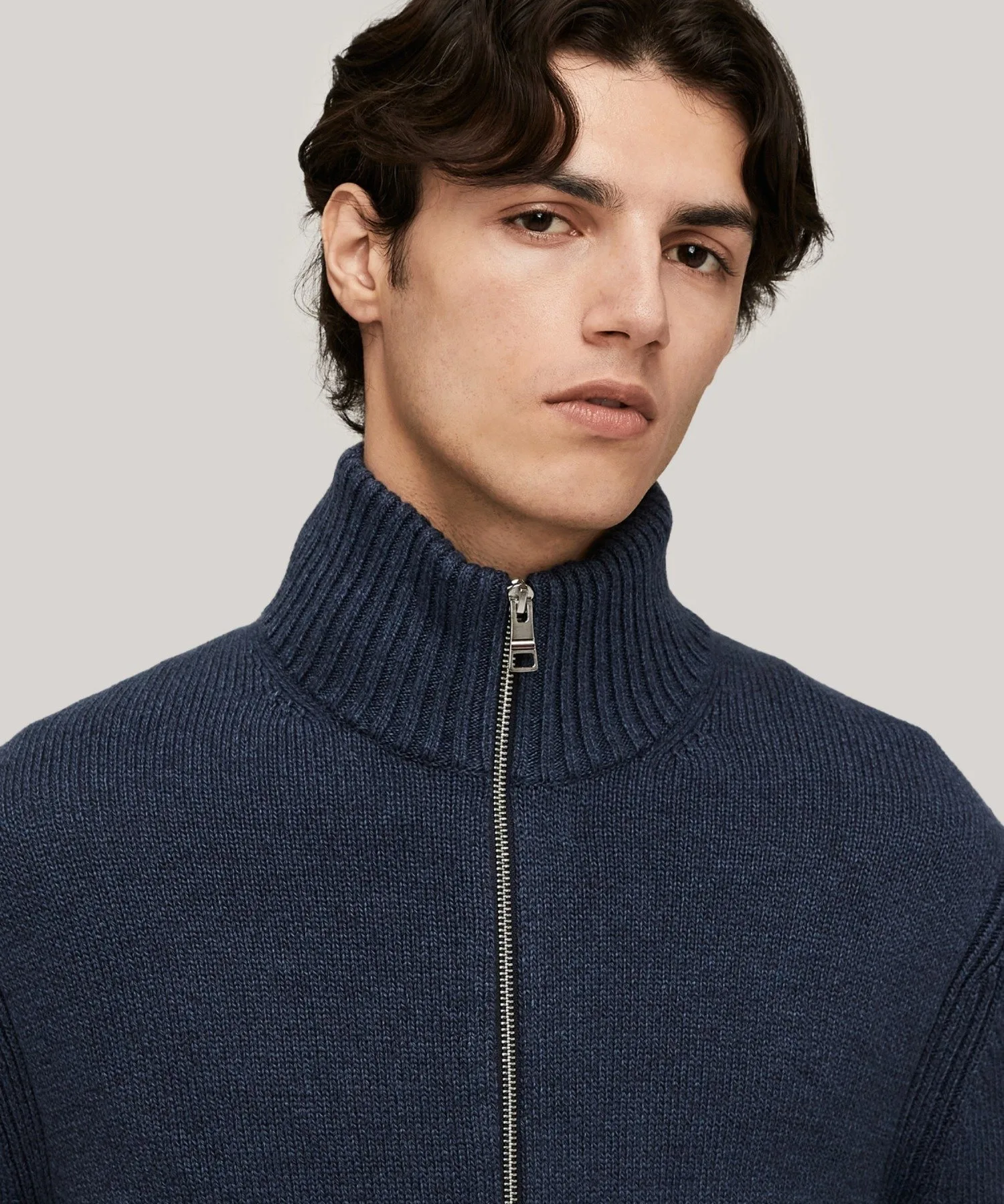Вязаная куртка на молнии TOMMY HILFIGER, Other blues 0GZ — фото 4
