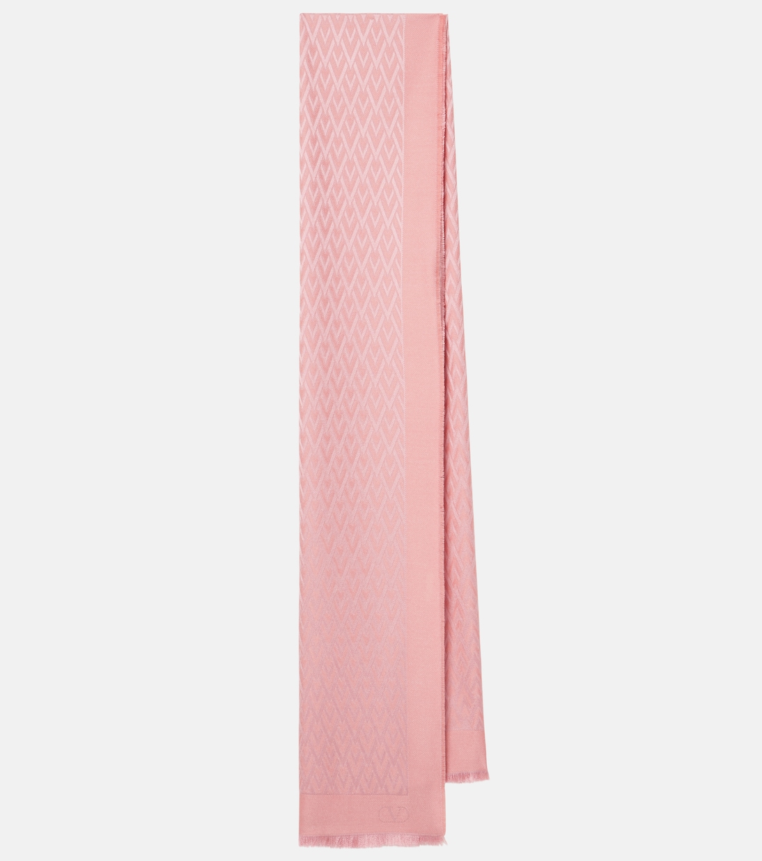 

Шелковый и шерстяной шарф Toute La V Valentino, Blush Rose