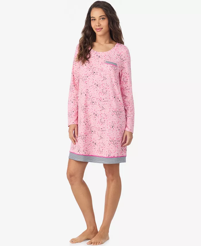 

Женская короткая пижама с принтом звезд и длинным рукавом Cuddl Duds, мультиколор