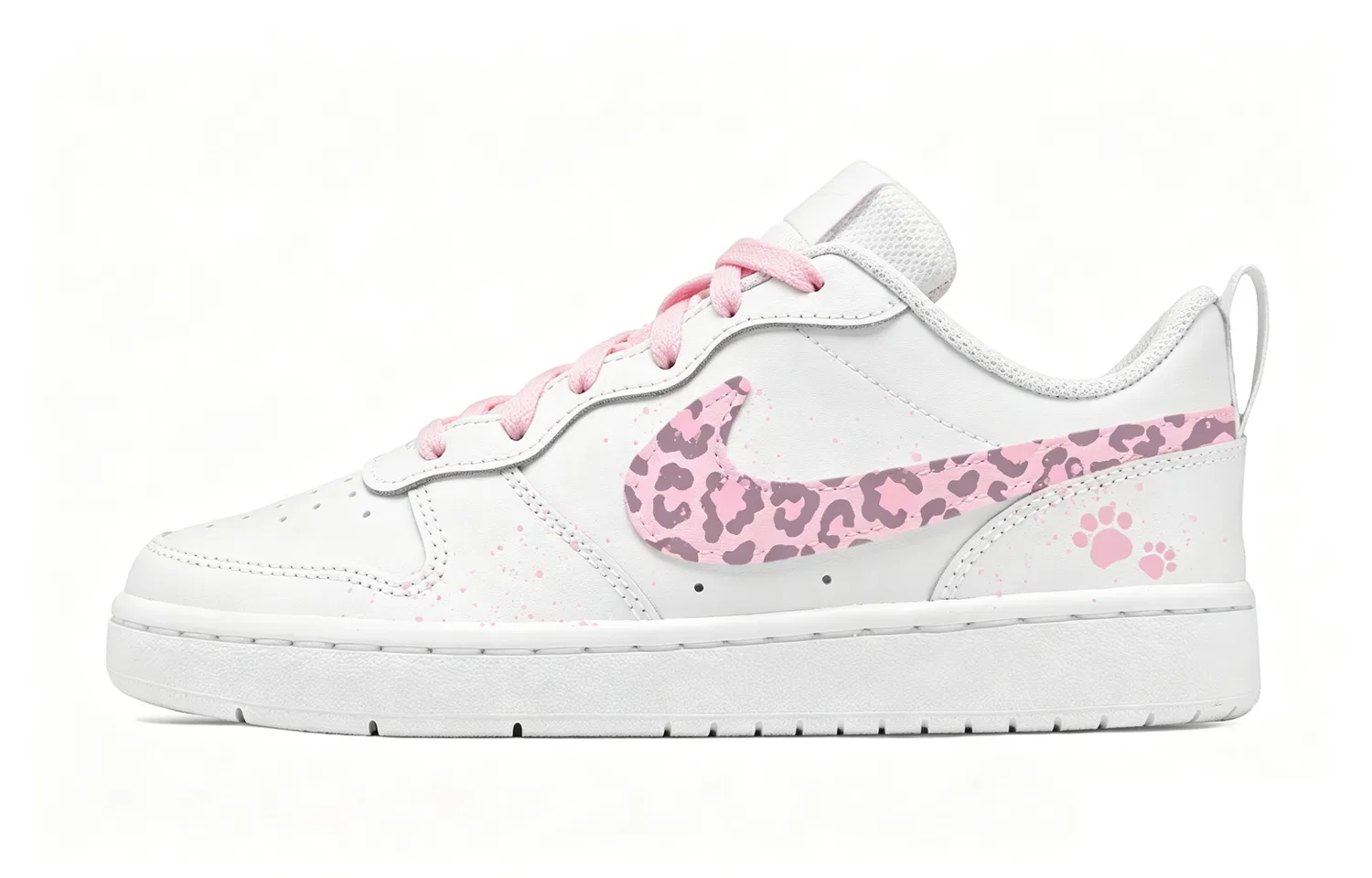 Кроссовки для скейтбординга детские Court Borough Synthetic Leather Low top White Unisex Nike