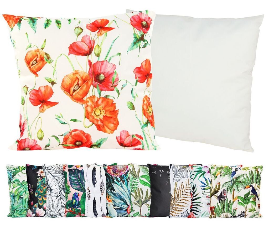 

JACK Подушка с мотивом для улицы 45x45 см Декоративная подушка для отдыха с наполнителем из водоотталкивающей подушки для сиденья Садовый стул Цвет: Цветы мака