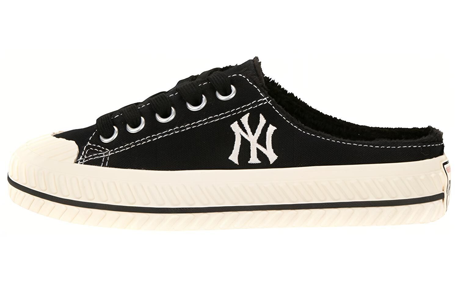 

Playball Mule Canvas Shoes Unisex Low-Top Black Mlb