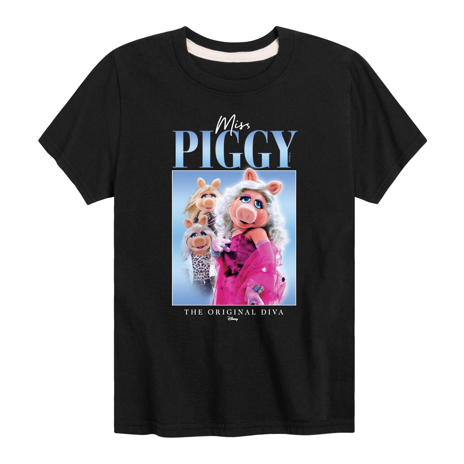 

Футболка Disney's The Muppets Miss Piggy Boys 8–20 OG с рисунком Diva Disney, черный