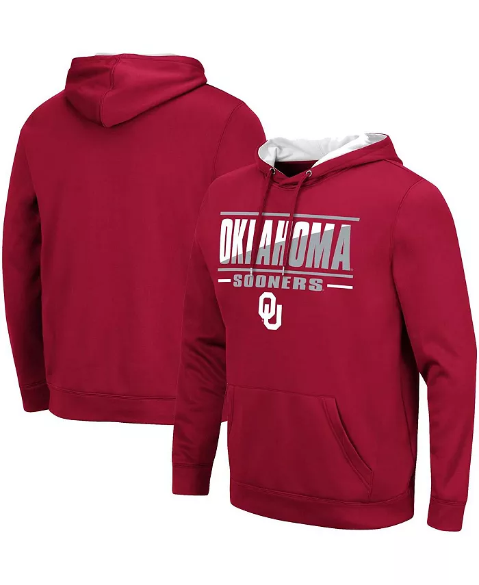 

Мужская толстовка с капюшоном Oklahoma Sooners Slash Stack 2.0 Colosseum, красный