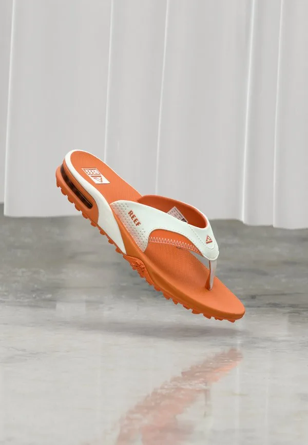 Сандалии fanning с т-образным ремешком для предматчевой подготовки Reef, White/Orange