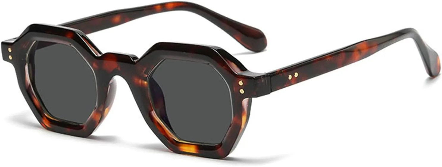 

Солнцезащитные очки Willochra Fashion Rivets Polygon для мужчин и женщин, классические солнцезащитные очки с толстой оправой, винтажные уличные очки F27, C5