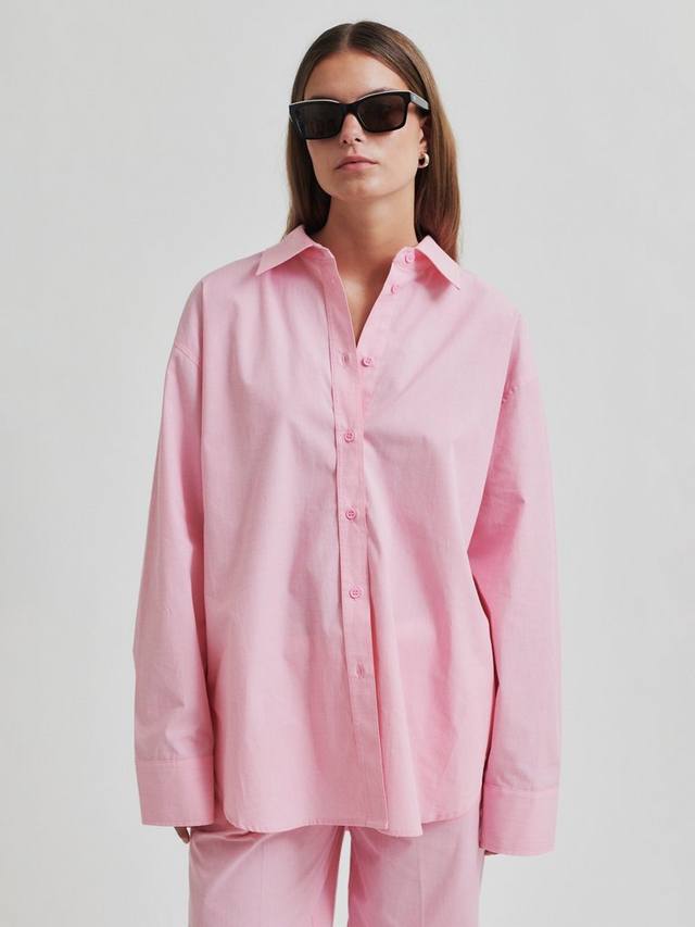 

Свободная рубашка Lucine из чистого органического хлопка Second Female, Pink Cosmos