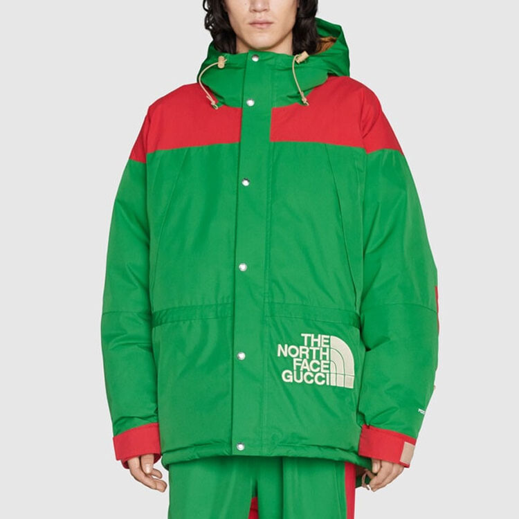 The North Face X The North Face пуховик мужской зеленый Gucci, зеленый — фото 3