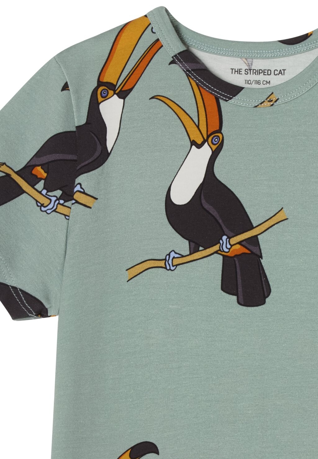 

Футболка с принтом JUNO TOUCAN AOP The Striped Cat, зеленый