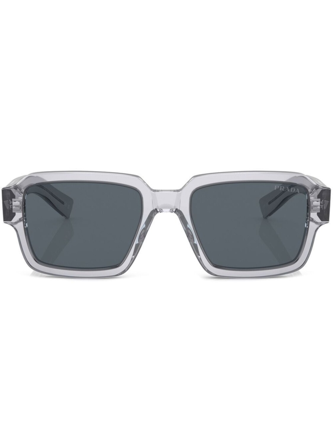 

Prada Eyewear солнцезащитные очки в прозрачной оправе с логотипом, серый