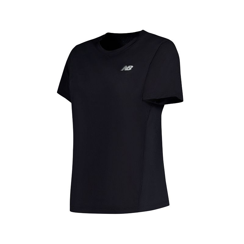 

New Balance Футболка женская черная, Черный, New Balance Футболка женская черная