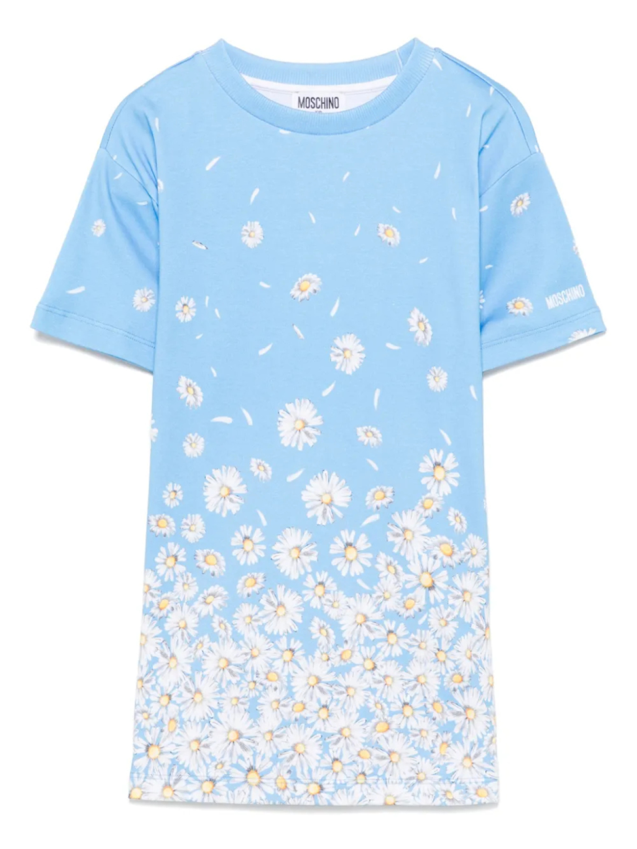 

Платье Moschino Kids с цветочным принтом, синий