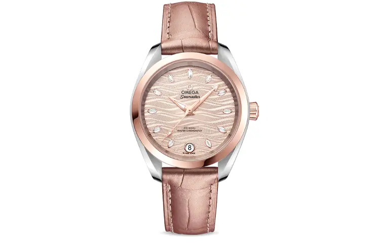 

OMEGA Часы AQUA TERRA 150 Meters Automatic Mechanical Movement Women's Watch Watch 34mm Pink Watch Dial Stainless Steel Case