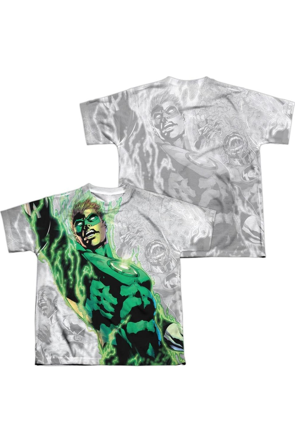 

Футболка Green Lantern Light Em Up с принтом спереди и сзади, детская, короткий рукав Gildan