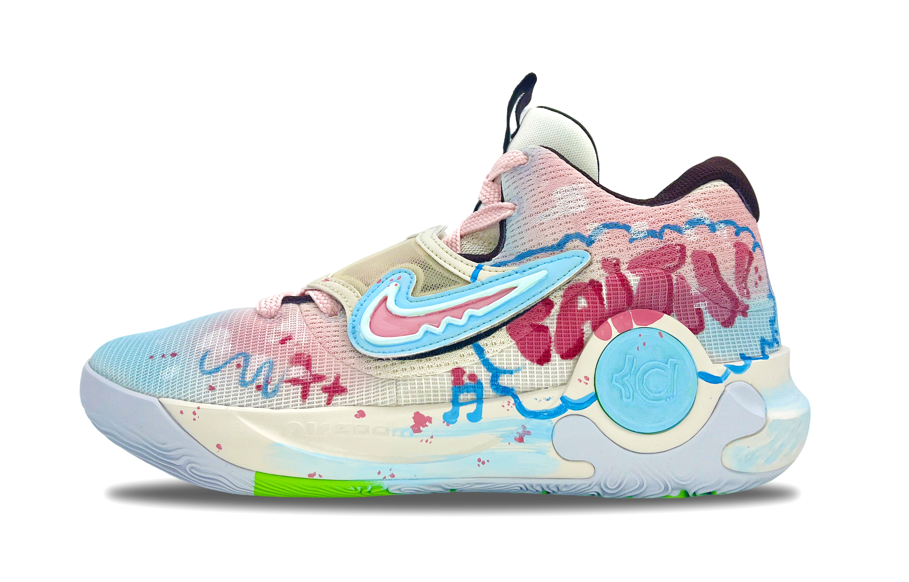 

Nike Баскетбольные кроссовки KD Trey 5 X с противоскользящей подошвой, износостойкие, мужские, розовые