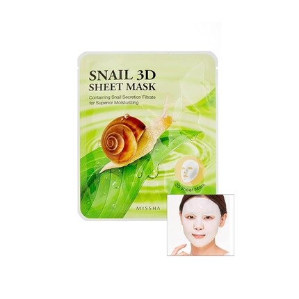 

MISSHA Snail 3D Тканевая маска против старения и успокаивающая кожу