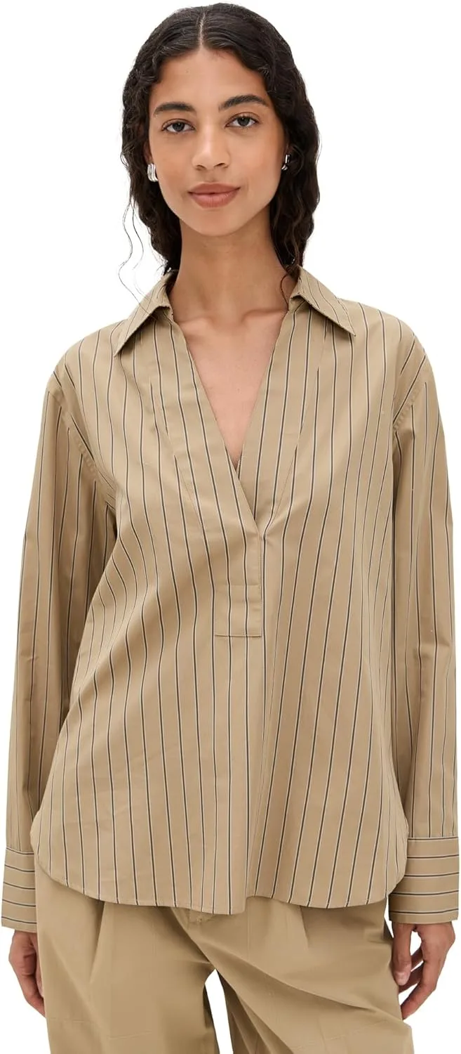 

Vince Женская расслабленная блуза с длинным рукавом