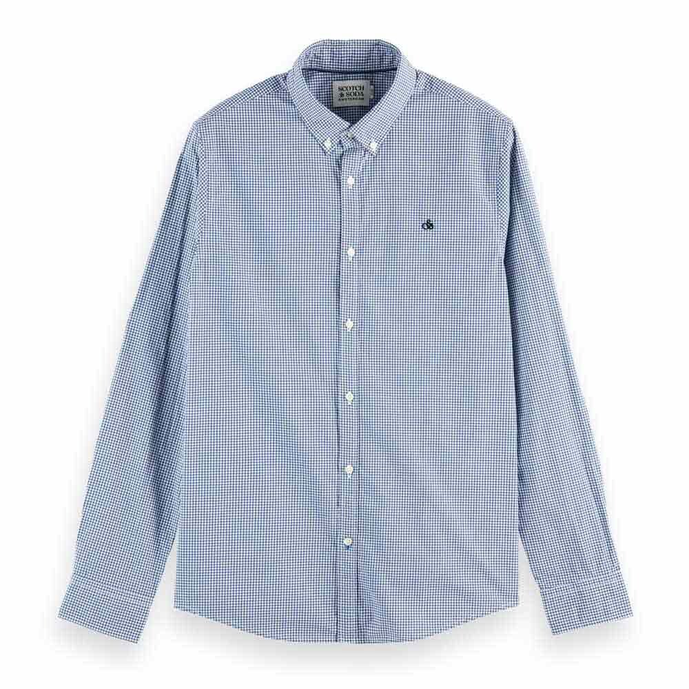 

Рубашка Scotch & Soda Essential Yarn Dye, синий