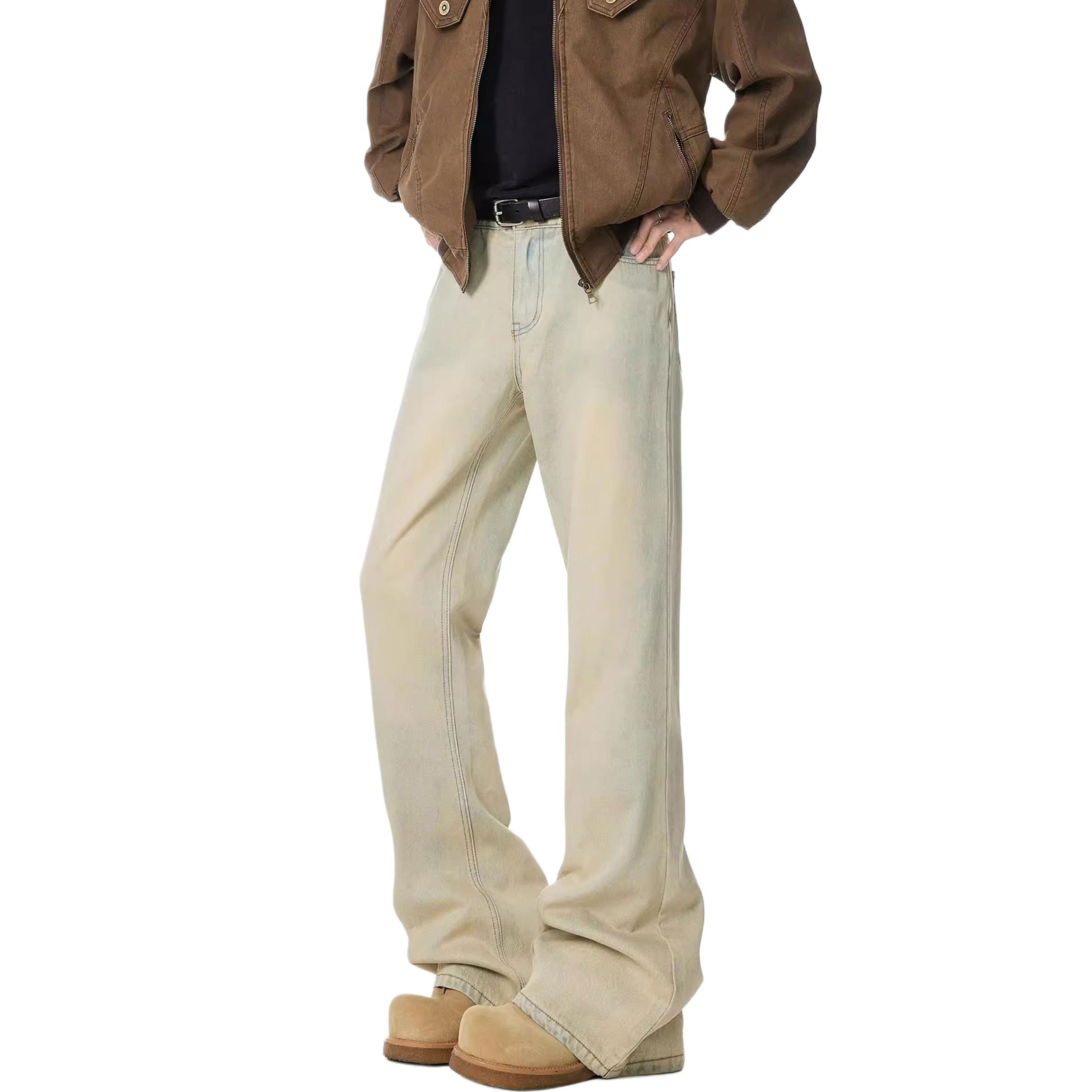 

Джинсы Unisex тонкие прямого кроя ZIAREL, желтый mud