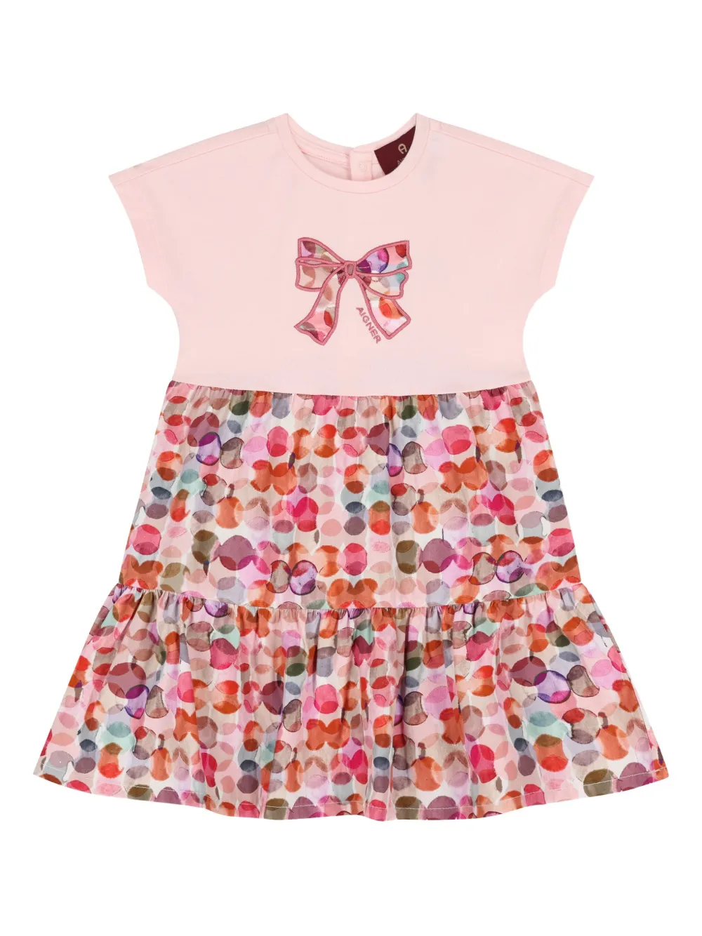 

Ярусное платье с лентами Aigner Kids, розовый