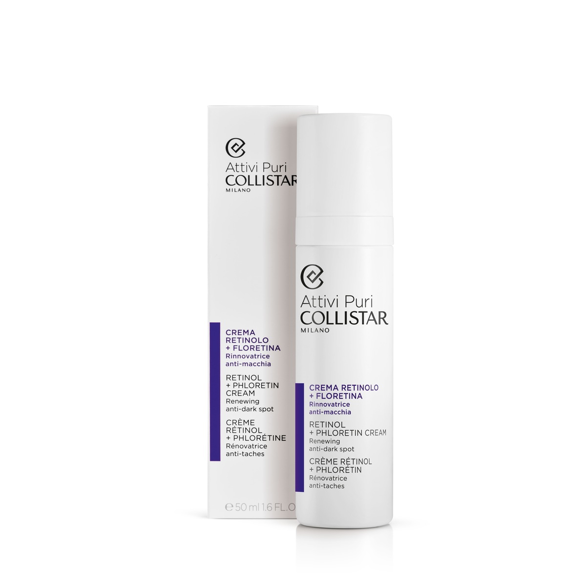 Крем для лица SPF COLLISTAR Attivi puri retinol + phlorentin, объем — фото 2