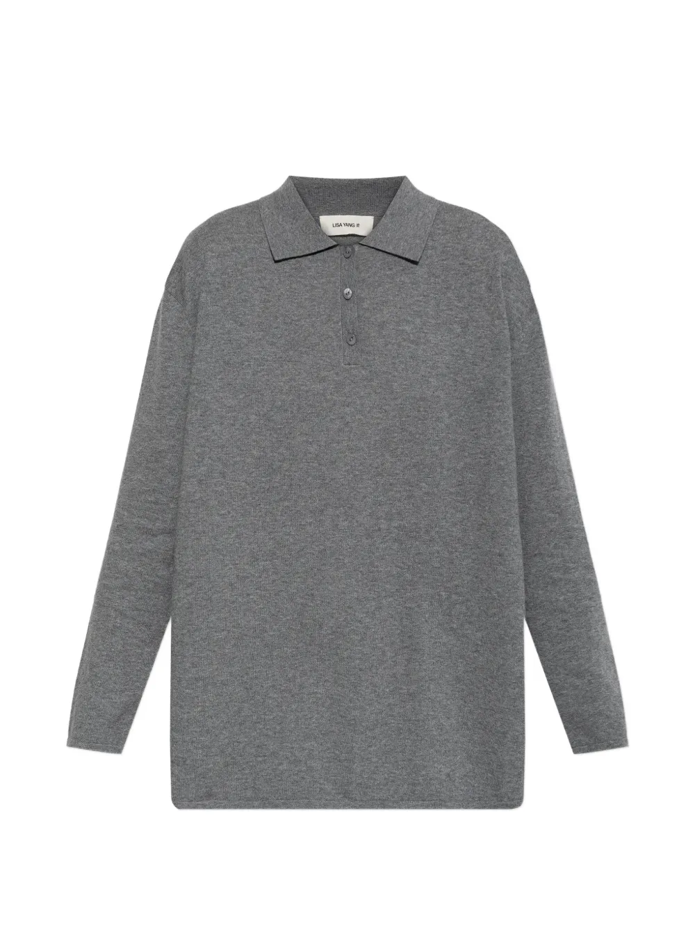 

Трикотажное поло на пуговицах Lisa Yang, серый