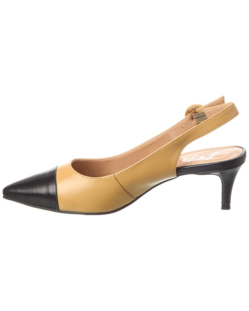 Туфли-лодочки Skylar из кожи на французской подошве French Sole, бежевый — фото 2