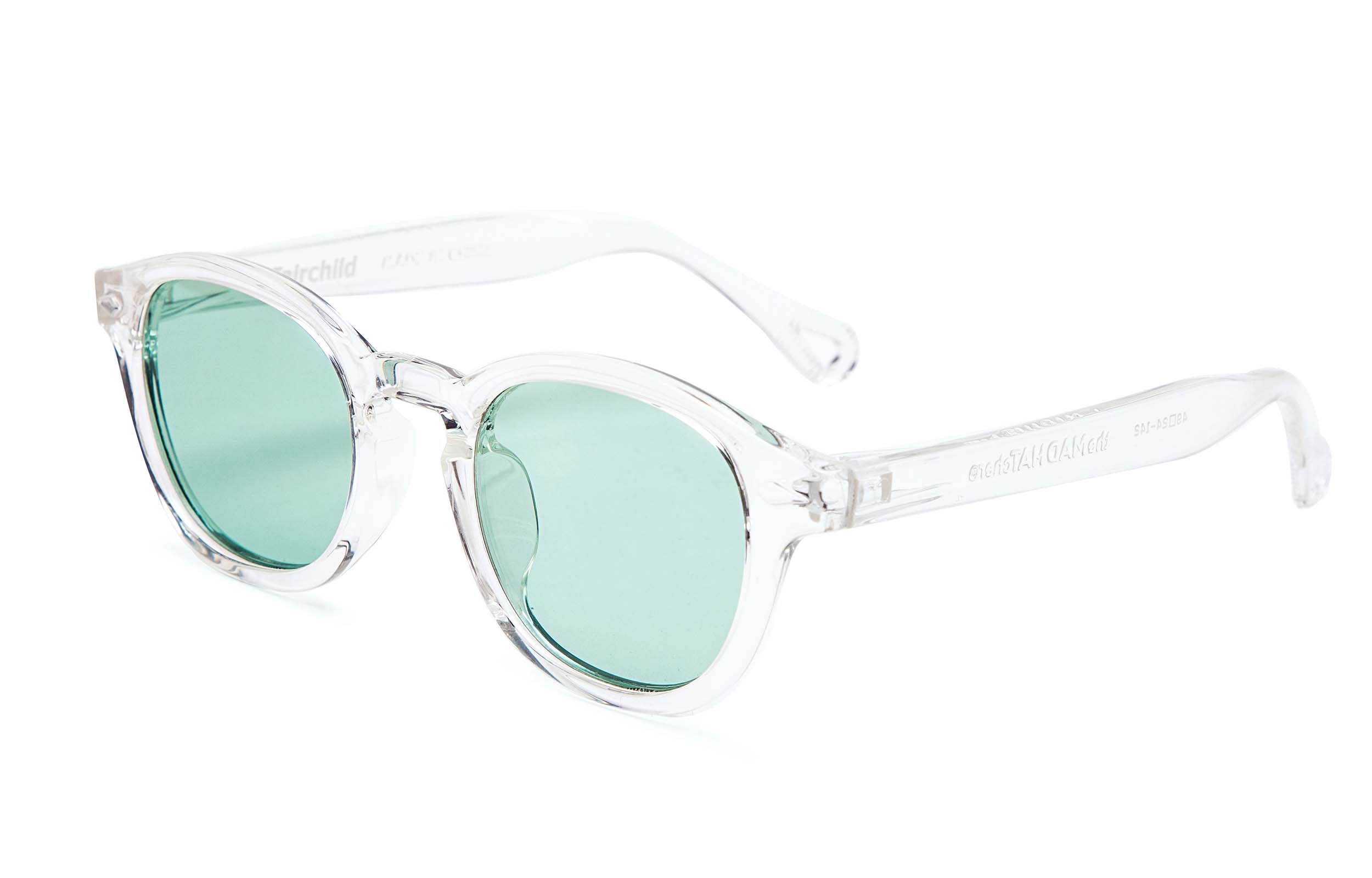 

The MAD HATcher Овальные солнцезащитные очки TR90 унисекс, Transparent Frame (Green Polarized Lens)