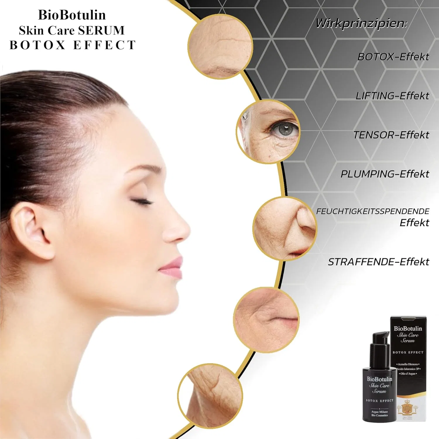 Сыворотка Argan Milano Bio Cosmetics — Для лица BioBotulin Skin Care с эффектом ботокса, 30 мл — фото 3